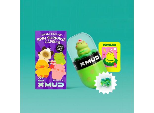 اسلایم کپسولی سورپرایزی قورباغه بامزه X Mud, تنوع: 2784-Frog, image 