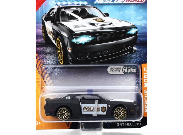 پک تکی ماشين فلزی 7 سانتی Majorette سریRescue World Premium  مدل پلیس Dodge Challenger SRT Hellcat, image 2