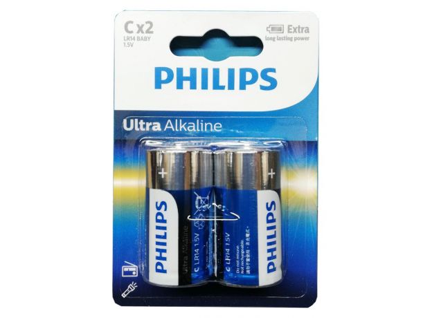 باتری سایز متوسط فیلیپس مدل Ultra Alkaline بسته 2 عددی, image 