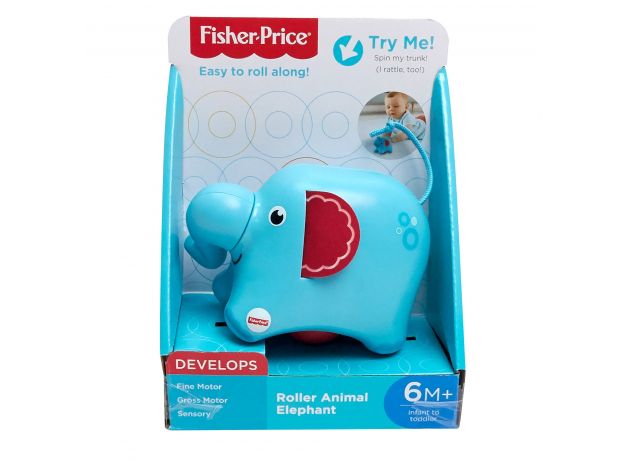 فیل چرخ دار  fisher price, image 