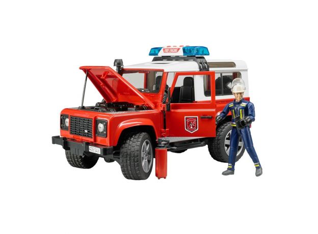 ماشین آتشنشانی لندرور به همراه فیگور آتش نشان برودر Bruder, image 3