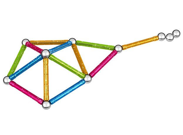 بازی مغناطیسی 30 قطعه‌ای جیومگ مدل Glitter, image 6