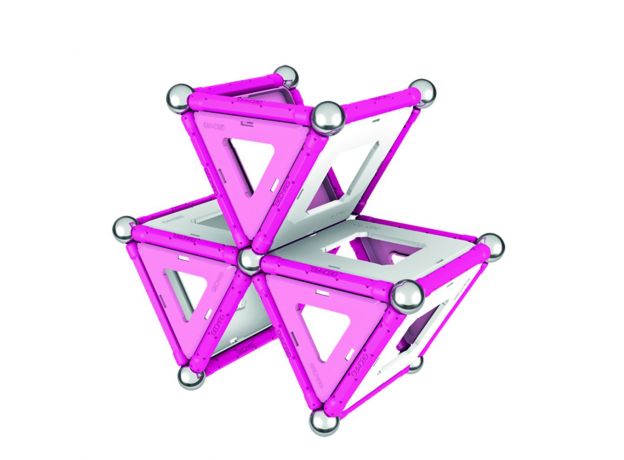 بازی مغناطیسی 68 قطعه‌ای جیومگ مدل Pink, image 4