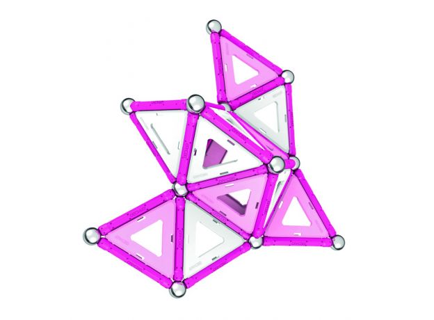بازی مغناطیسی 68 قطعه‌ای جیومگ مدل Pink, image 6