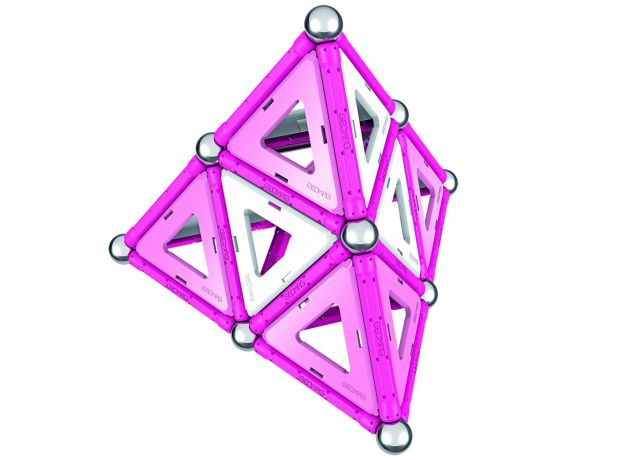 بازی مغناطیسی 68 قطعه‌ای جیومگ مدل Pink, image 3