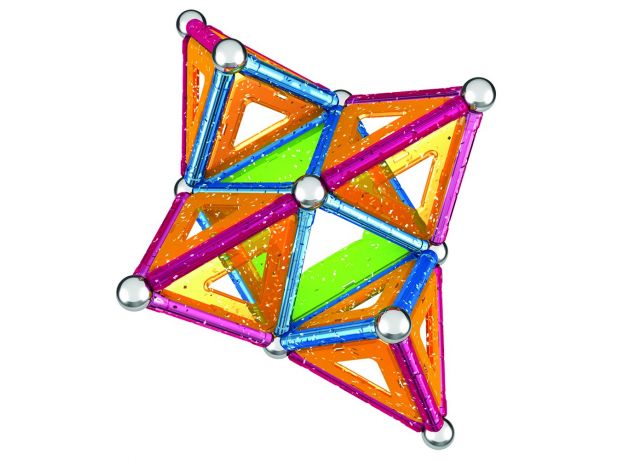 بازی مغناطیسی 68 قطعه‌ای جیومگ مدل Glitter, image 10