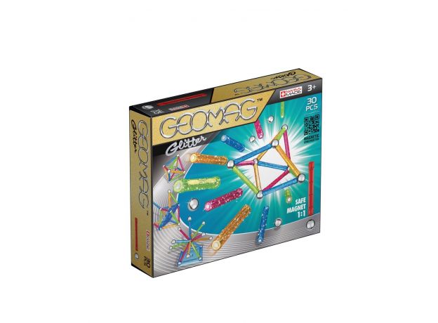 بازی مغناطیسی 30 قطعه‌ای جیومگ مدل Glitter, image 