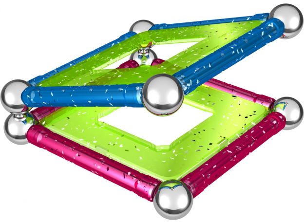 بازی مغناطیسی 22 قطعه‌ای جیومگ مدل Glitter, image 12
