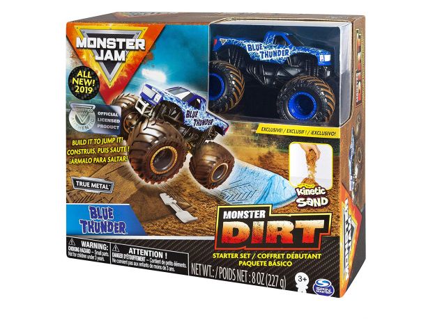 ماشین Monster Jam Dirt مدل Blue Thunder همراه با Kinetic Sand, image 