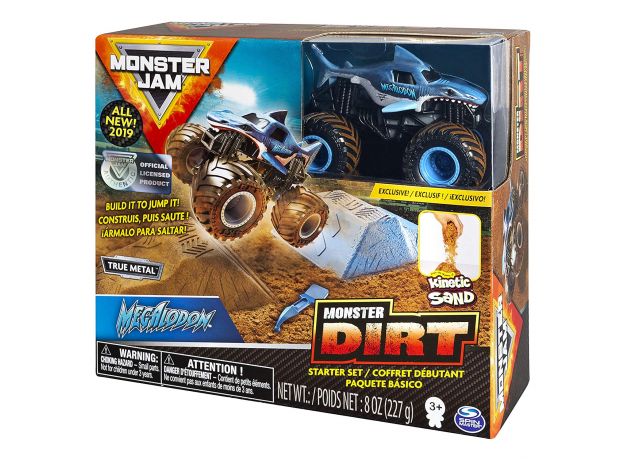 ماشین Monster Jam Dirt مدل Megalodon همراه با Kinetic Sand, image 