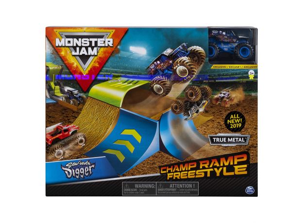 ماشین Monster Jam مدل Son Uva Digger به همراه پیست پرش با مقیاس 1:64, image 2