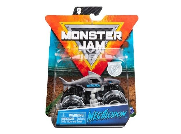 ماشین Monster Jam مدل Megalodon با مقیاس 1:64 به همراه آدمک, image 