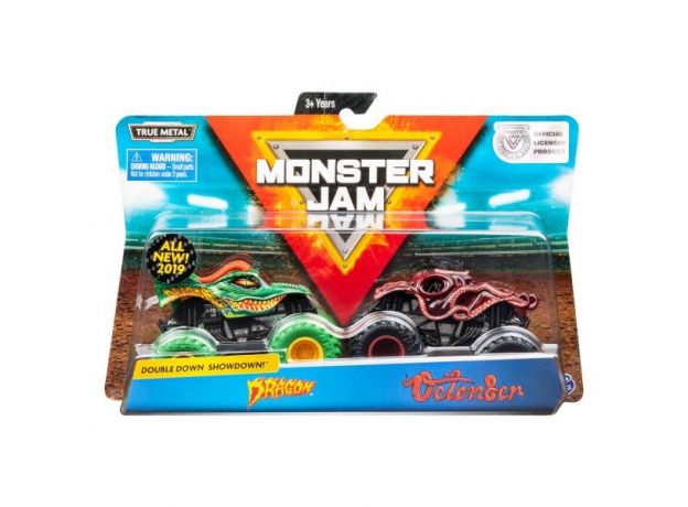 ماشین‌های دوقلو Monster Jam مدل Dragon & Octon8er با مقیاس 1:64, image 