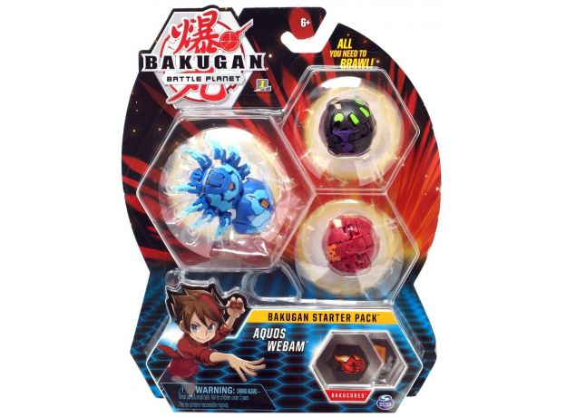 پک 3 تایی بازی نبرد باکوگان (Bakugan) مدل Aquos Webam, image 