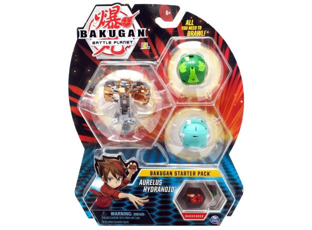 پک 3 تایی بازی نبرد باکوگان (Bakugan) مدل Aurelus Hydranoid, image 