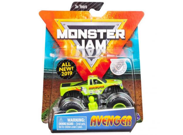 ماشین Monster Jam مدل Avenger با مقیاس 1:64 به همراه آدمک, image 