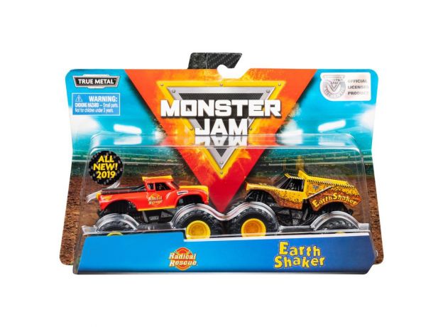 ماشین‌های دوقلو Monster Jam مدل Radical Rescue & Earth Shaker با مقیاس 1:64, image 