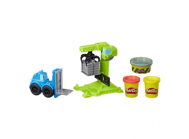 ست خمیربازی لیفتراک و جرثقیل Play Doh, تنوع: E5400EU40-Crane and Forklift, image 4