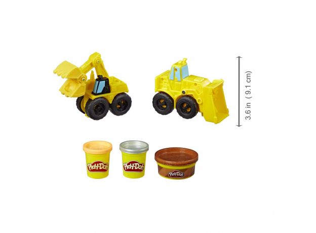 ست خمیربازی لودر و بیل مکانیکی Play Doh, تنوع: E4294EU40-Excavator and Loader, image 3