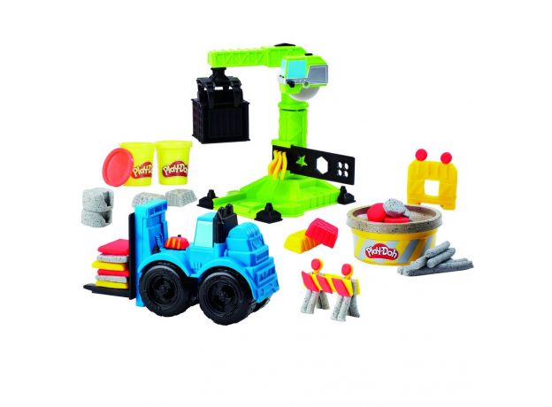 ست خمیربازی لیفتراک و جرثقیل Play Doh, تنوع: E5400EU40-Crane and Forklift, image 3