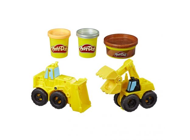 ست خمیربازی لودر و بیل مکانیکی Play Doh, تنوع: E4294EU40-Excavator and Loader, image 4