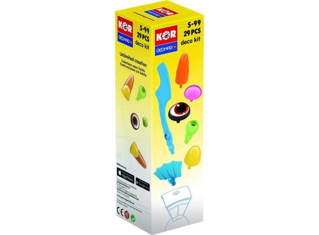 کیت اضافه بازی مگنتی 29 قطعه‌ای جیومگ مدل KOR Deco Kit, image 