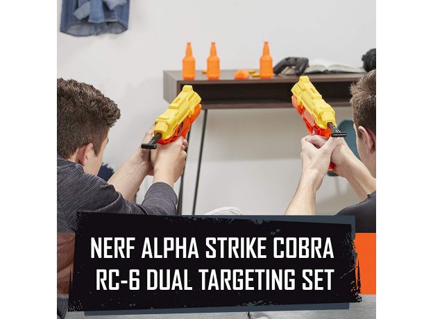 تفنگ دوقلو نرف Nerf Alpha Strike Cobra با 20 تیر و 4 بطری, image 4