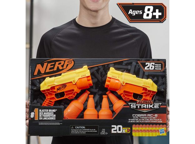 تفنگ دوقلو نرف Nerf Alpha Strike Cobra با 20 تیر و 4 بطری, image 6