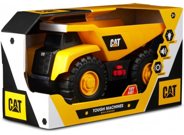 کامیون کترپیلار CAT با افکت صوتی و نوری 25 سانتی مدل Tough Machines, image 