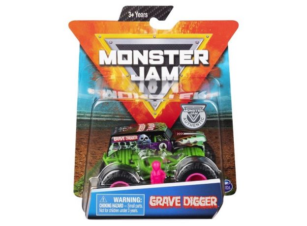 ماشین Monster Jam مدل Grave Digger با مقیاس 1:64 به همراه آدمک, image 