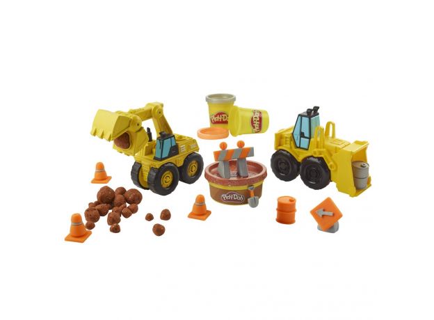 ست خمیربازی لودر و بیل مکانیکی Play Doh, تنوع: E4294EU40-Excavator and Loader, image 2