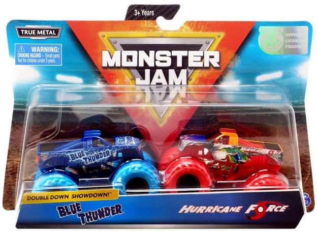 ماشین‌های دوقلو Monster Jam مدل Blue Thunder & Hurricane Force با مقیاس 1:64, image 