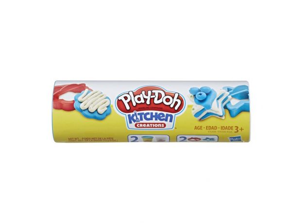 خمیر بازی بیسکویتی Play Doh (آبی و سفید), image 