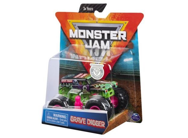 ماشین Monster Jam مدل Grave Digger با مقیاس 1:64 به همراه آدمک, image 2