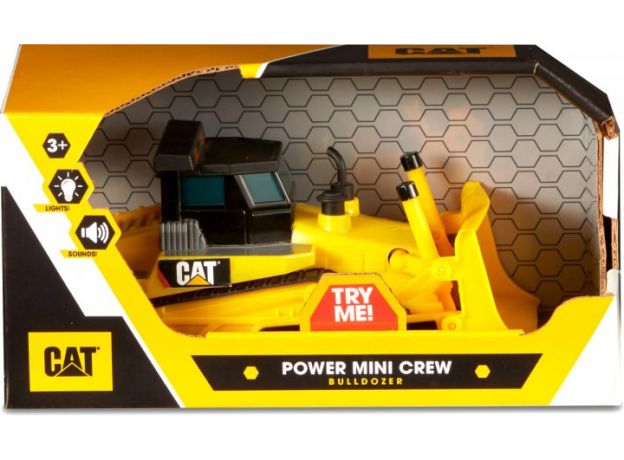 بولدوزر کترپیلار CAT با افکت صوتی و نوری 18 سانتی مدل Power Mini Crew, image 