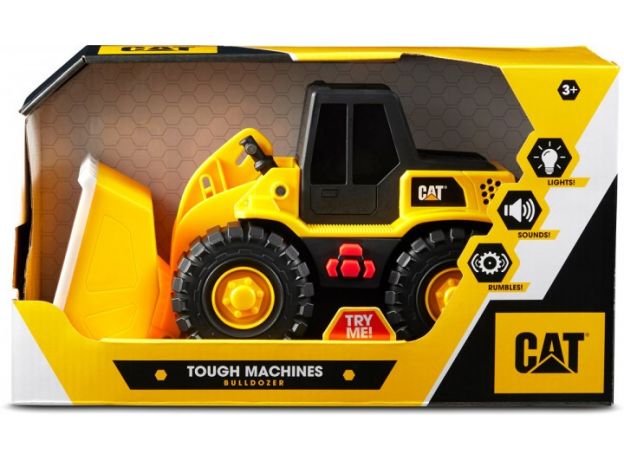 لودر کترپیلار CAT با افکت صوتی و نوری 25 سانتی مدل Tough Machines, image 