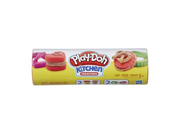 خمیر بازی بیسکویتی Play Doh (کرم و نارنجی), image 