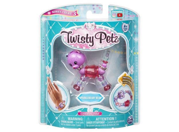 پک تکی دستبند درخشان Twisty Petz مدل Sparklebeary Bear, image 