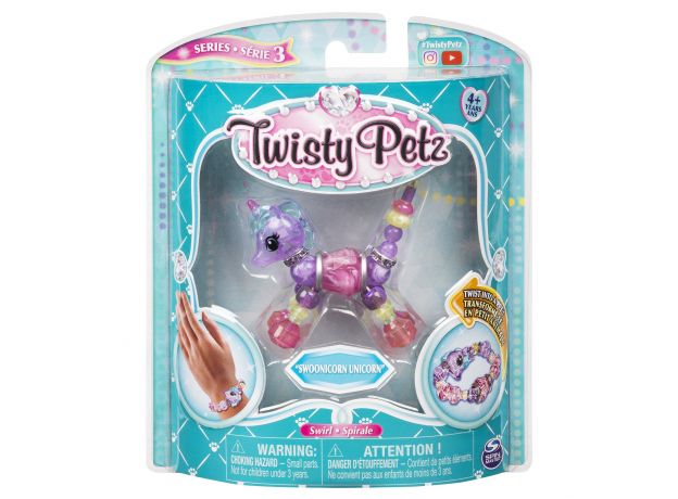 پک تکی دستبند درخشان Twisty Petz مدل Swoonicorn Unicorn, image 