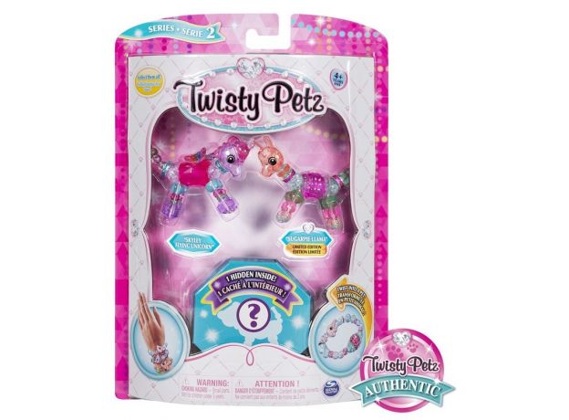 پک 3 تایی دستبندهای درخشان Twisty Petz مدل Unicorn & Llama, image 