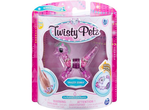پک تکی دستبند درخشان Twisty Petz مدل Snazzy Zebra, image 
