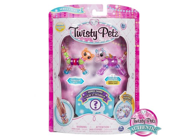 پک 3 تایی دستبندهای درخشان Twisty Petz مدل Kitty & Pony, image 