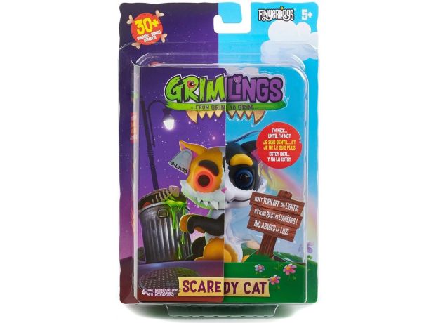 ربات انگشتی گریم لینگز Fingerlings Grimlings مدل Scaredy Cat, image 