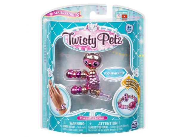 پک تکی دستبند درخشان Twisty Petz مدل Sugarums Sloth, image 