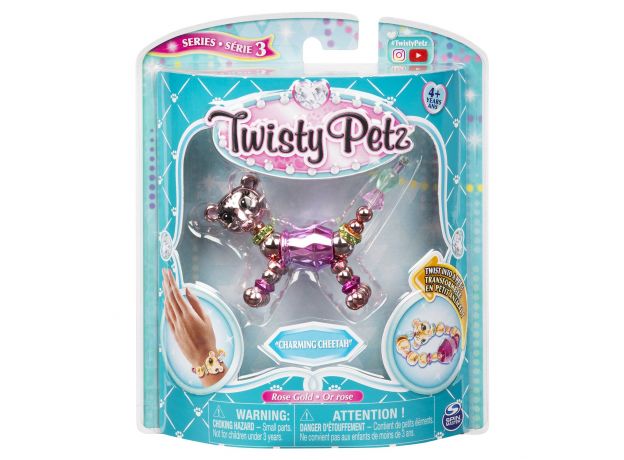 پک تکی دستبند درخشان Twisty Petz مدل charming Cheetah, image 