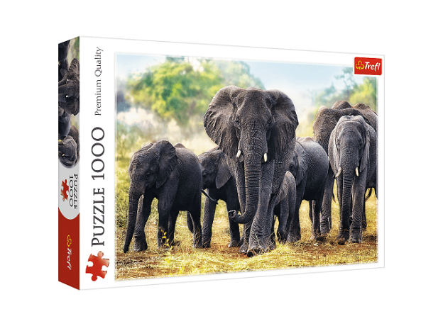 پازل 1000 تکه ترفل مدل فیل های آفریقایی, image 