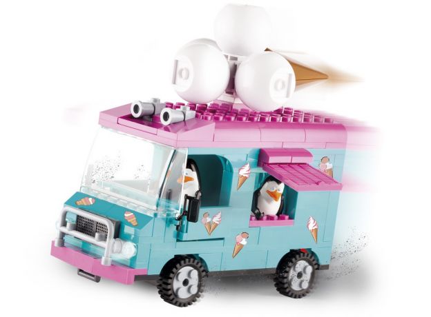 بلاک ساختنی کوبی مدل کامیون بستنی پنگوئن های ماداگاسکار, image 3
