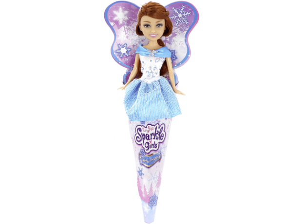 عروسک قیفی پرنسس برفی Sparkle Girlz مدل Winter Princess (با لباس آبی), image 