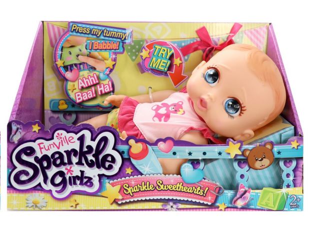 عروسک نوزاد 30 سانتی Sparkle Girlz (با لباس صورتی), image 