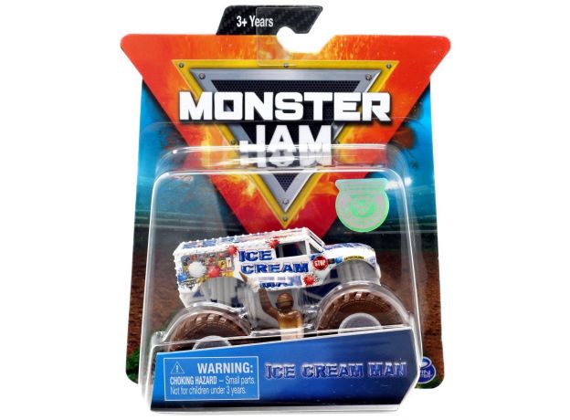 ماشین Monster Jam مدل Ice Cream Man با مقیاس 1:64 به همراه آدمک, image 